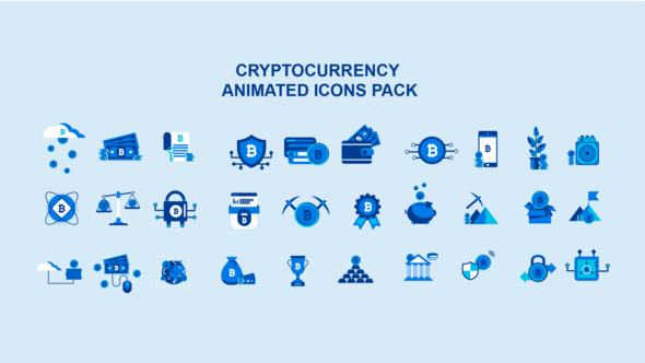 CryptoCurrency Animated Icons - VideoHive 22063236