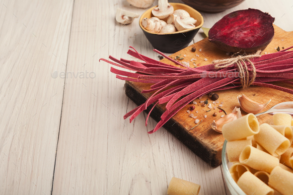 Cooking handmade pasta background - Stock Photo - Images