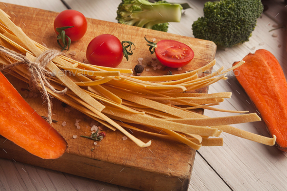 Cooking handmade pasta background - Stock Photo - Images