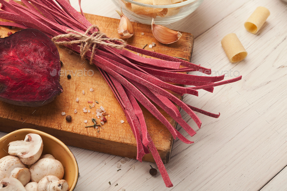 Cooking handmade pasta background - Stock Photo - Images
