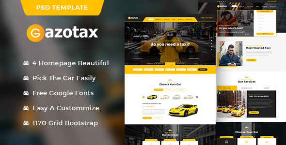 Gazotax - Taxi - ThemeForest 21996258
