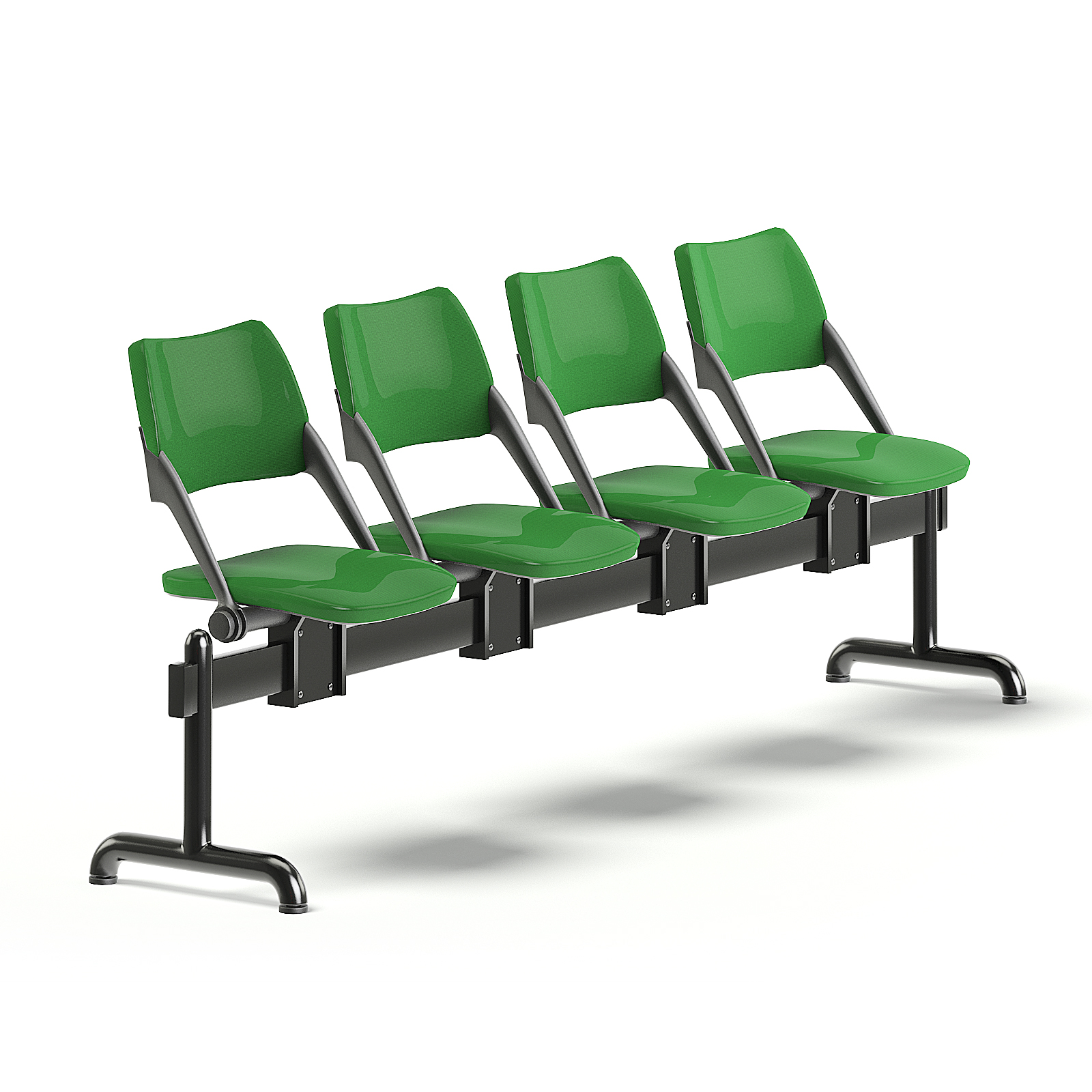 green waiting chairs 3d model