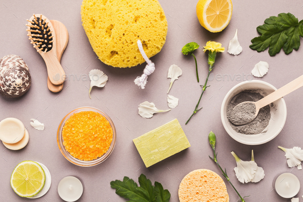Natural cosmetics for home or salon spa treatment - Stock Photo - Images