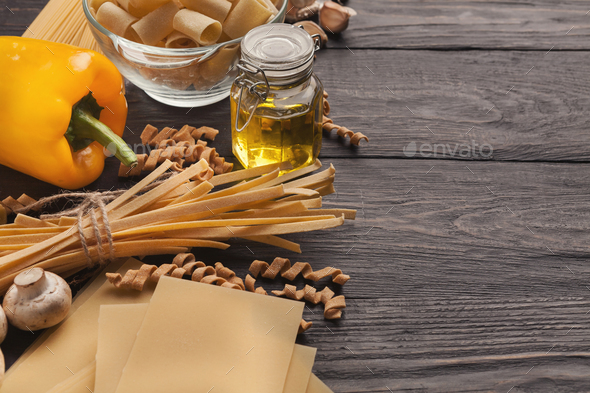 Cooking handmade pasta background - Stock Photo - Images