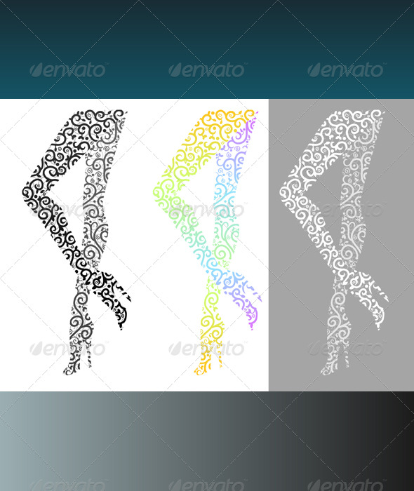 Glamour fashion legs on white