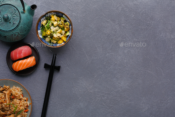 Japanese style food, restaurant serving - Stock Photo - Images