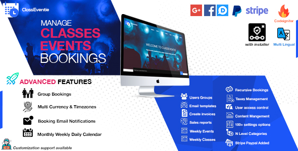 Classeventie V2 - Online Classes And Events Booking - CodeCanyon Item for Sale