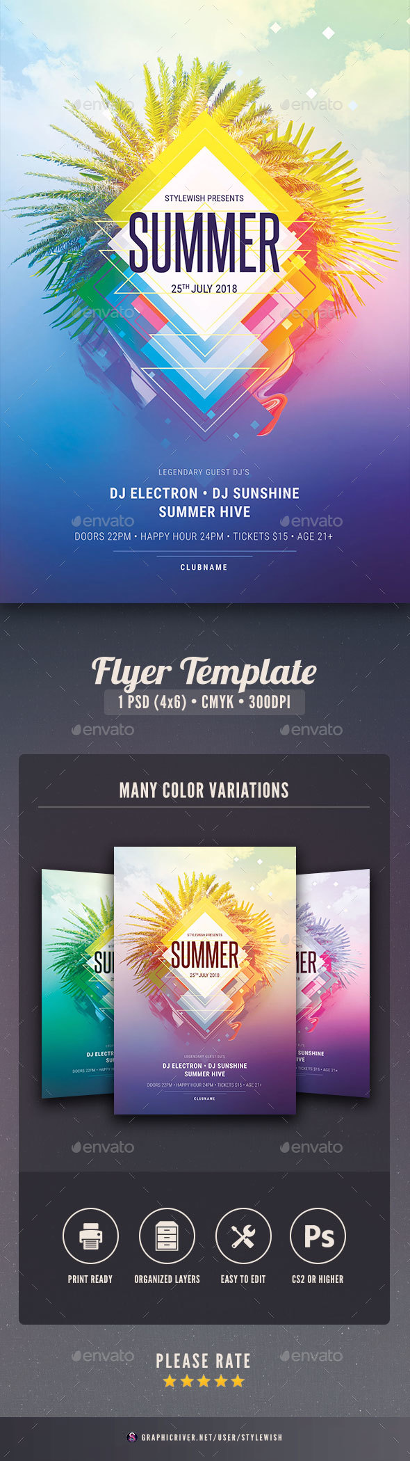 Summer Flyer - Clubs & Parties Events