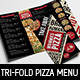 Tri-Fold Pizza Menu
