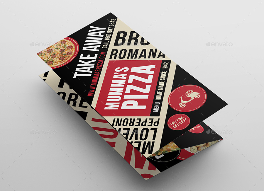 Tri-Fold Pizza Menu, Print Templates | GraphicRiver