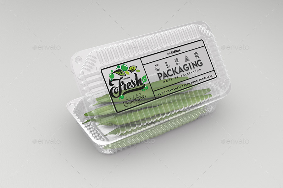 Download Clear Long Clamshell Packaging Mockup By Incybautista Graphicriver