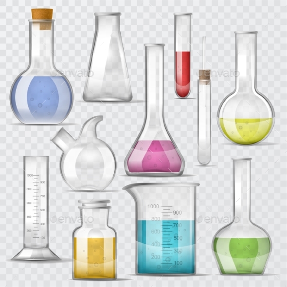 Test-tube Vector Chemical Glass Test Tubes Filled - Miscellaneous Vectors