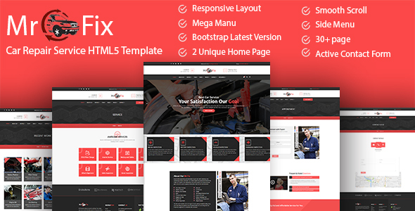 Mr Fix - Car Repair Service HTML5 Template 