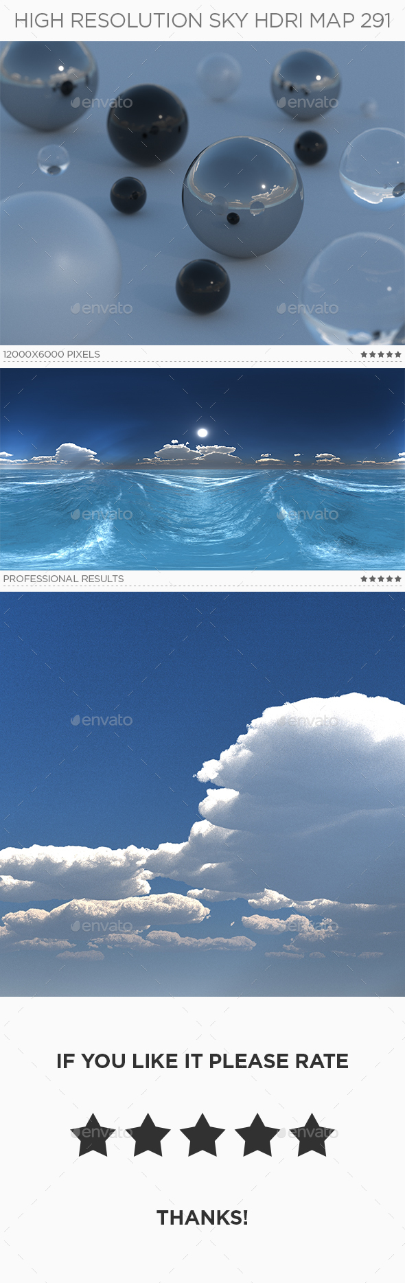 High Resolution Sky HDRi Map 291 - 3DOcean Item for Sale