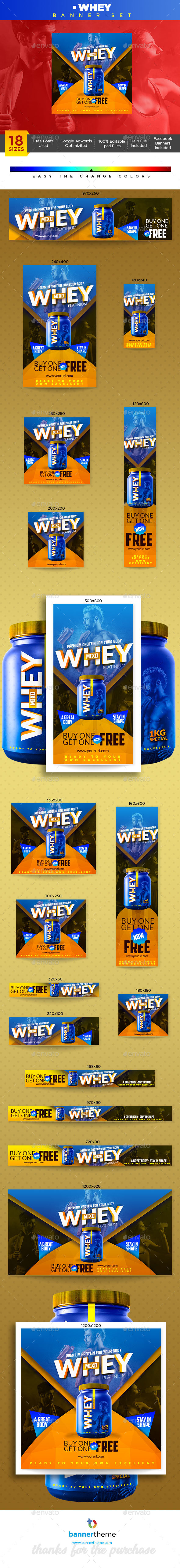 Whey Banner - Banners & Ads Web Elements