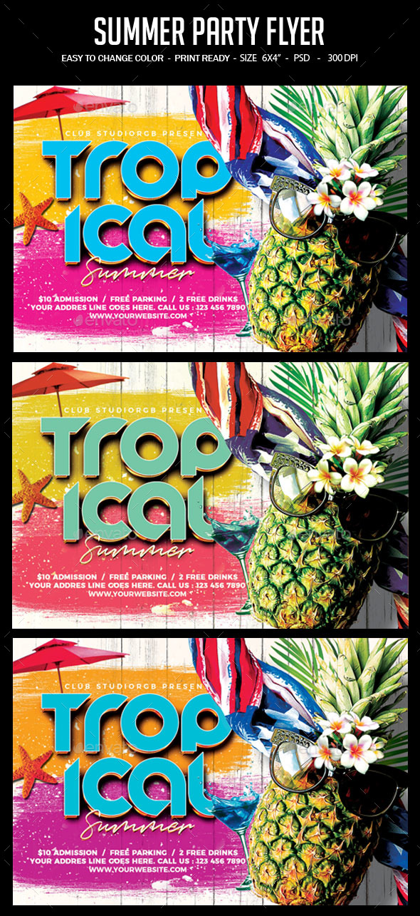 Summer Party Flyer - Clubs & Parties Events