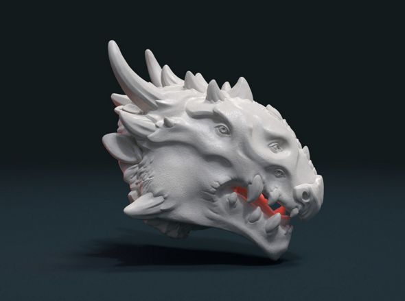 Demon Dragon Head - 3Docean 22075376