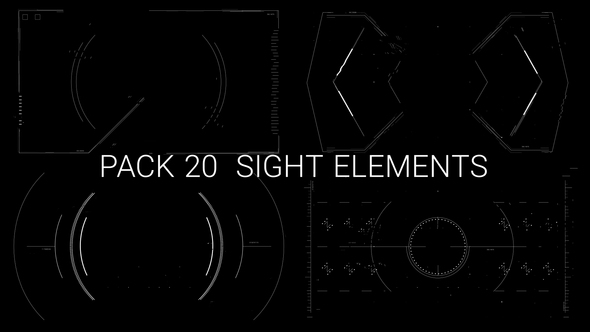 Pack 20 Looped Hi-Tech Sight Elements HD