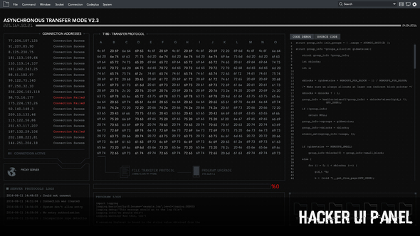 Hacker UI Panel