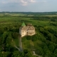 Aerial View of the Olesky Castle. Very Beautiful Castle Near Lviv - VideoHive Item for Sale