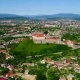 Beautiful Panoramic Aerial View To Palanok Castle in the City of Mukachevo - VideoHive Item for Sale