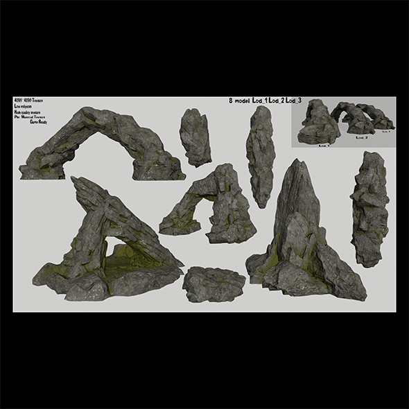 rocks set 1 - 3Docean 22079887