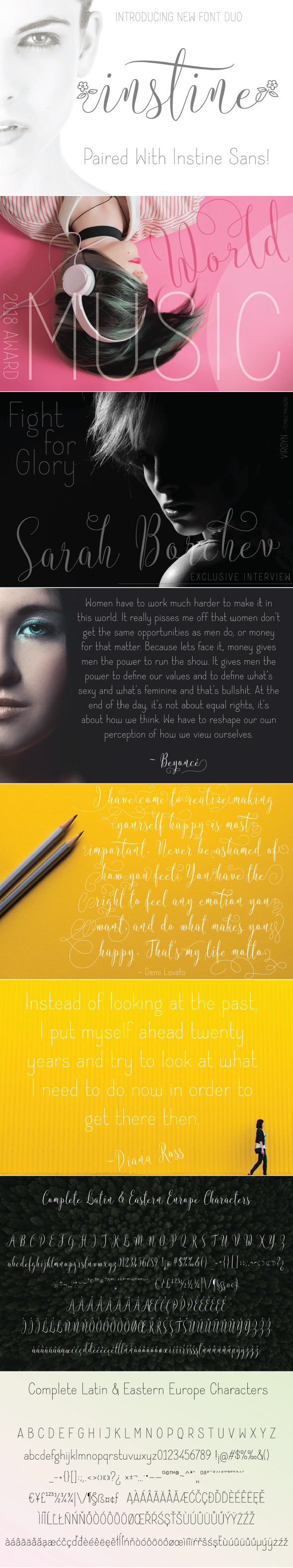 Instine Font Duo - Calligraphy Script