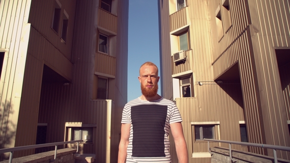 Bearded Guy Going Near House alt