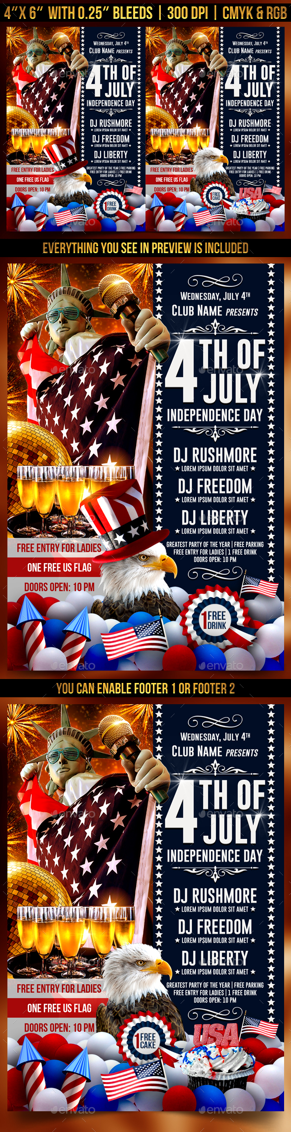 4th Of July Independence Day Flyer - Clubs & Parties Events