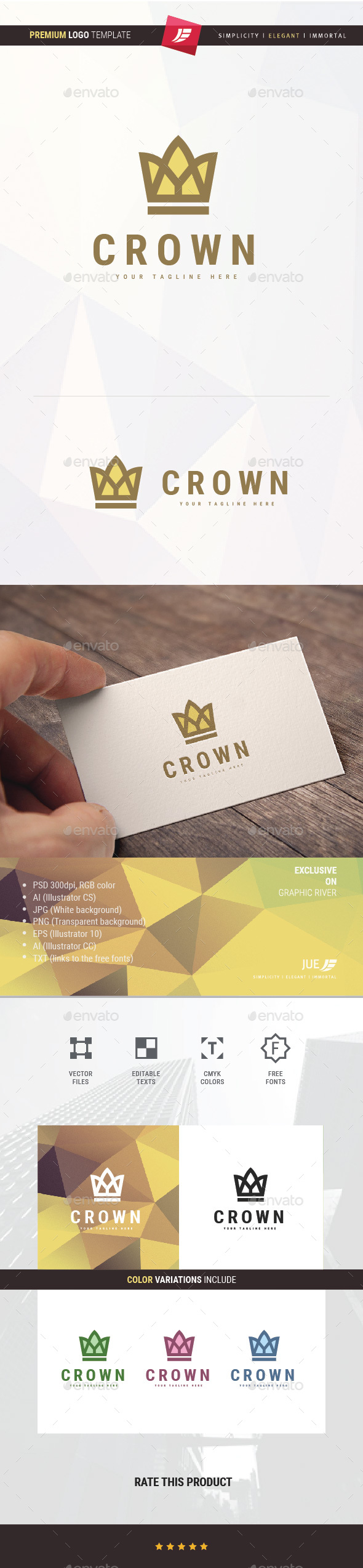 Crown Logo - Objects Logo Templates