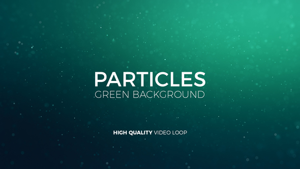 Particles Green Background