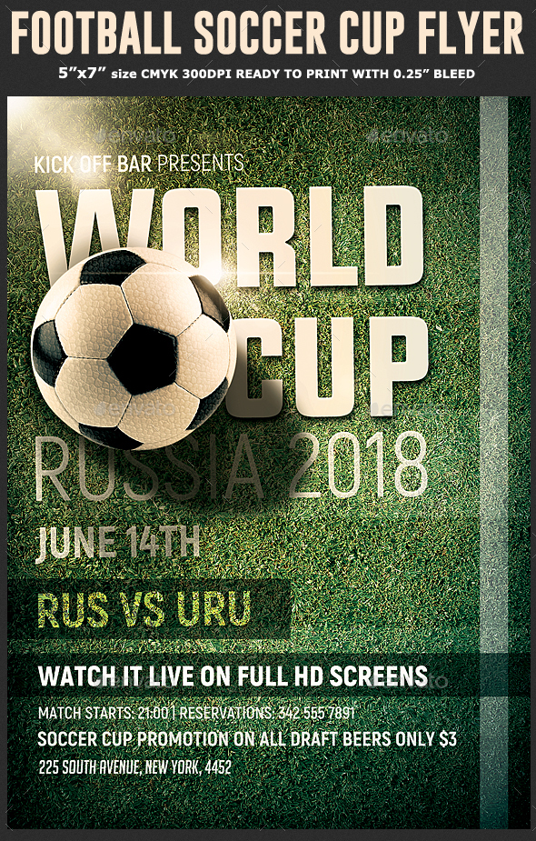 Soccer World Cup Flyer Template - Sports Events