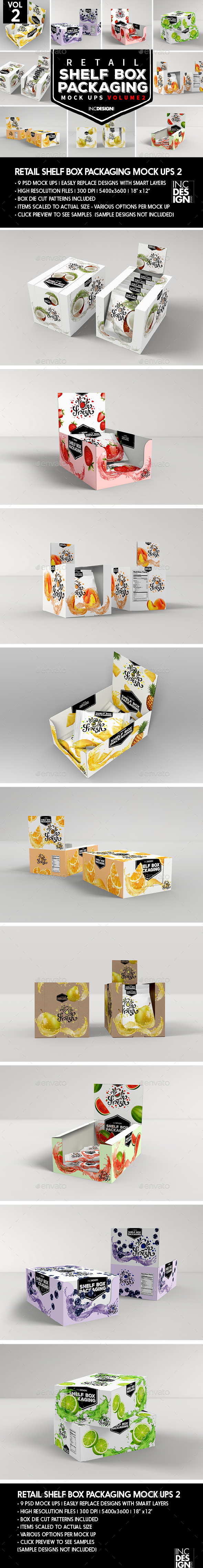 Retail Shelf Box Packaging Mockups 2 - Food and Drink Packaging