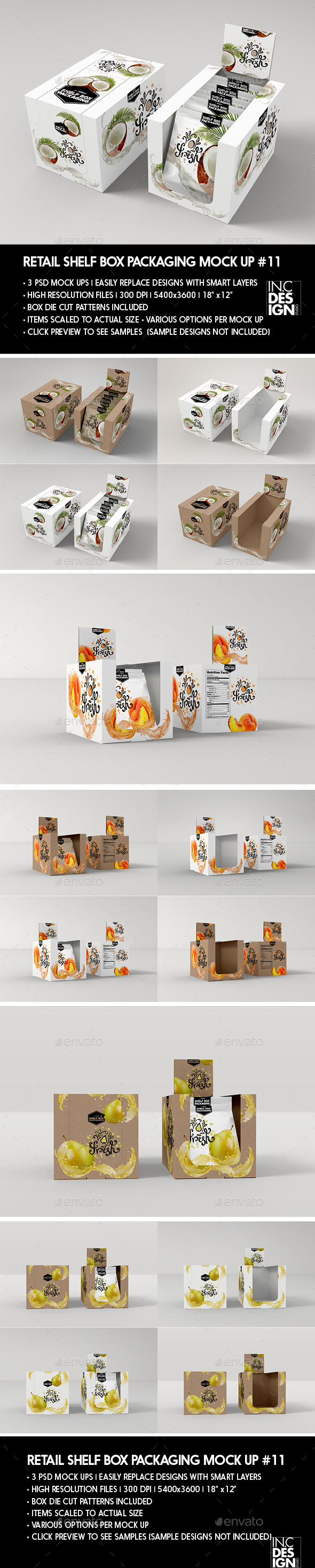 Retail Shelf Box Packaging MockUp No.11 - Food and Drink Packaging