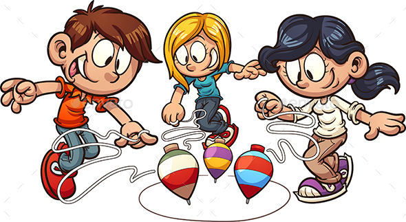 Spinning Top Kids - People Characters