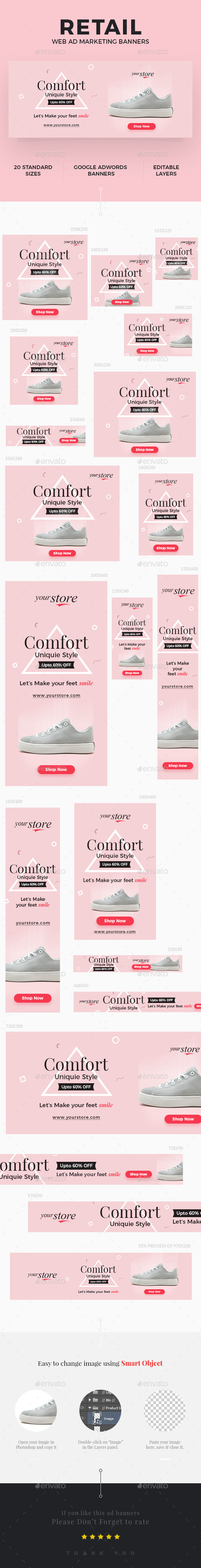 Retail Web Ad Marketing Banners - Banners & Ads Web Elements