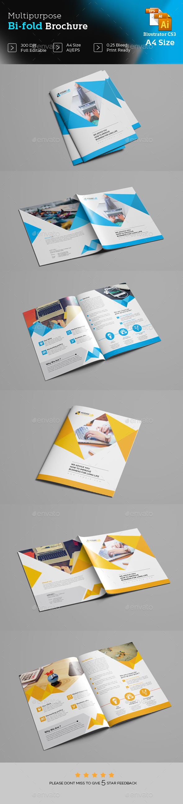 Bifold Business Brochure - Brochures Print Templates