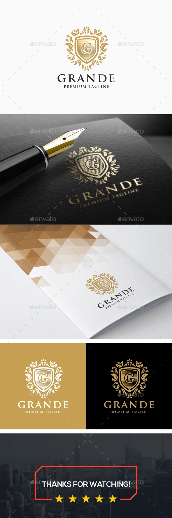 Grande - Luxurious G Letter Logo - Letters Logo Templates