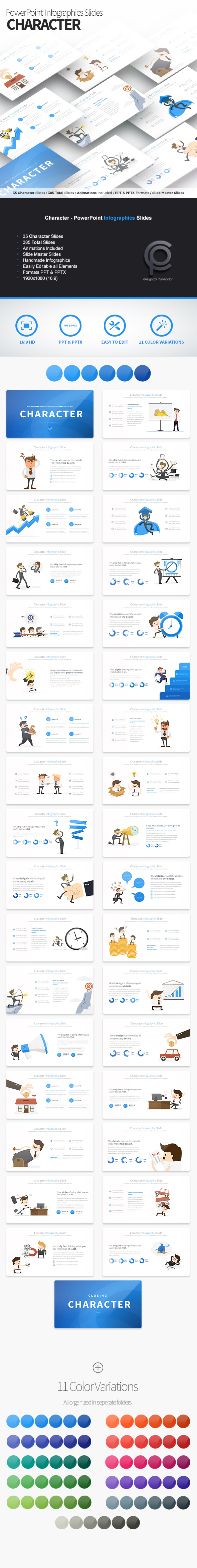 Character - PowerPoint Infographics Slides - Business PowerPoint Templates