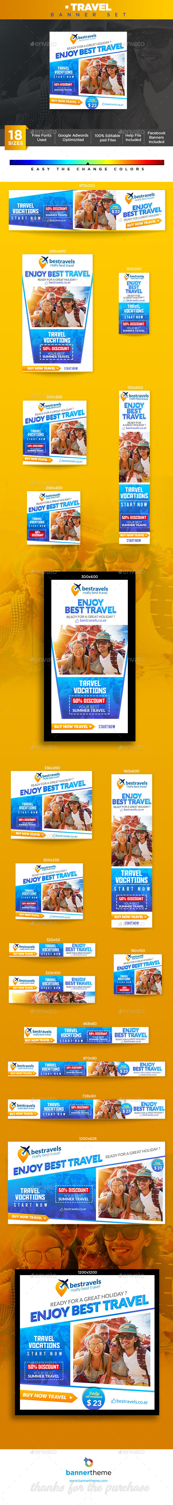 Travel Banner - Banners & Ads Web Elements