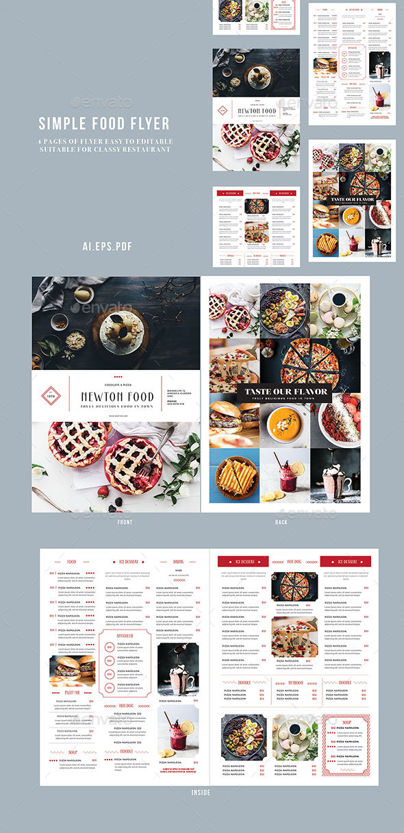 Clean Vintage Menu - Restaurant Flyers