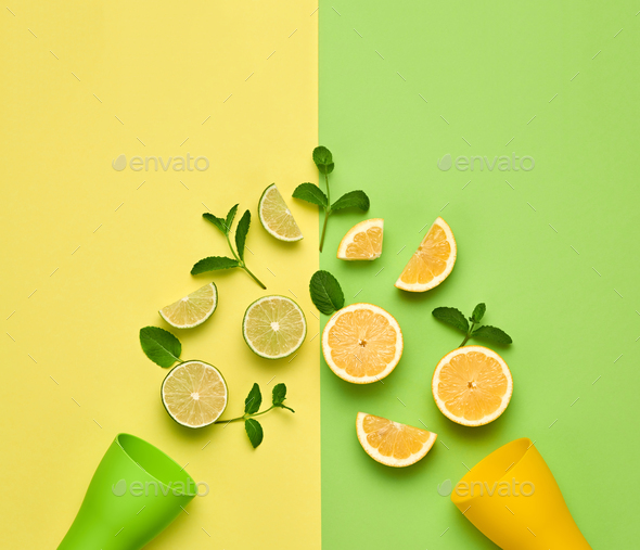 Citrus Fresh Fruit. Vegan Food Concept. Minimal - Stock Photo - Images