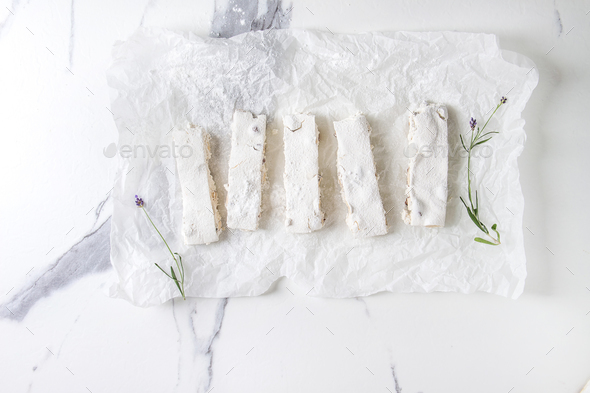 Homemade honey nougat - Stock Photo - Images