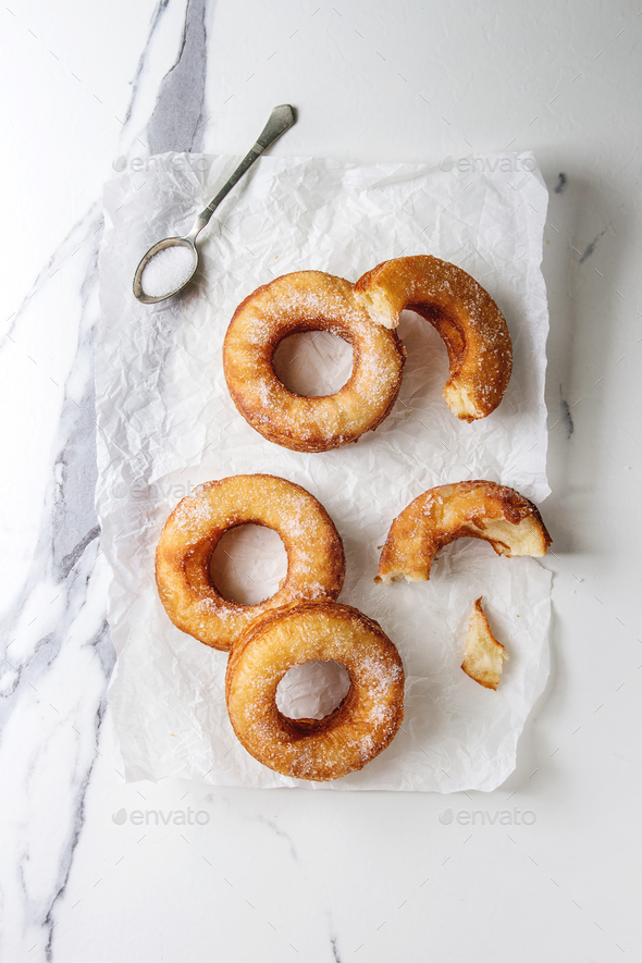 Puff pastry donuts cronuts - Stock Photo - Images