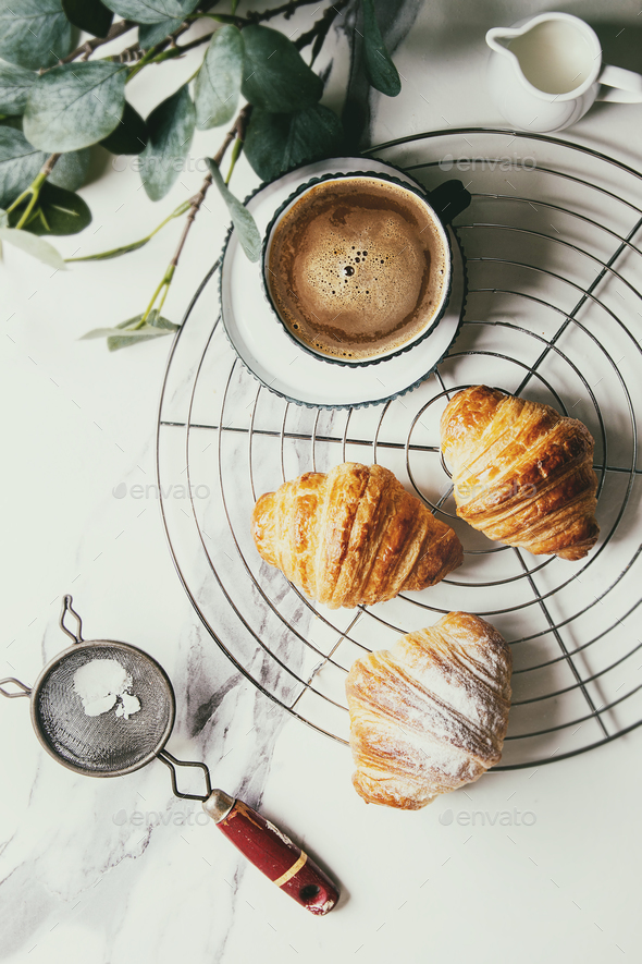 Fresh baked croissant - Stock Photo - Images