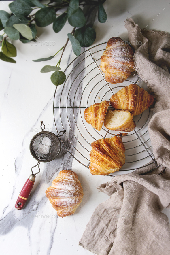 Fresh baked croissant - Stock Photo - Images