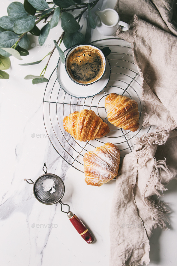 Fresh baked croissant - Stock Photo - Images