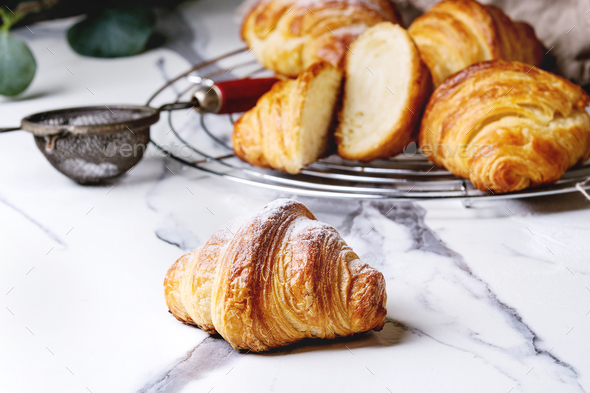 Fresh baked croissant - Stock Photo - Images