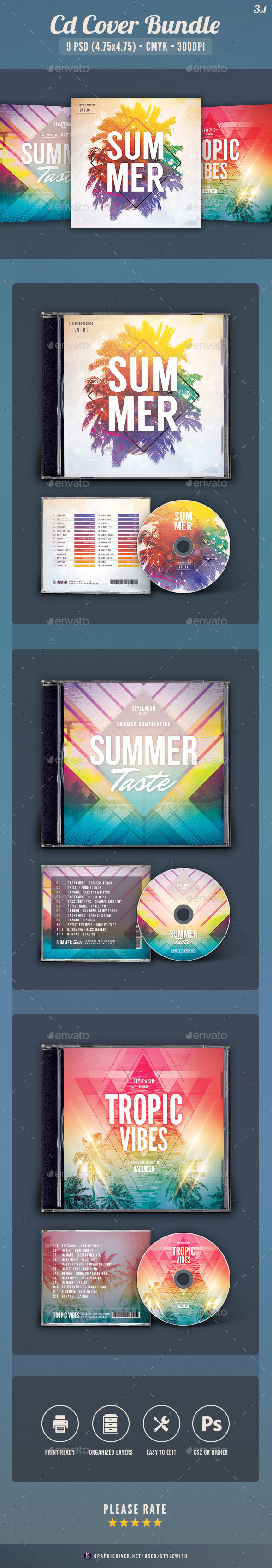 Summer CD Cover Bundle Vol.04 - CD & DVD Artwork Print Templates