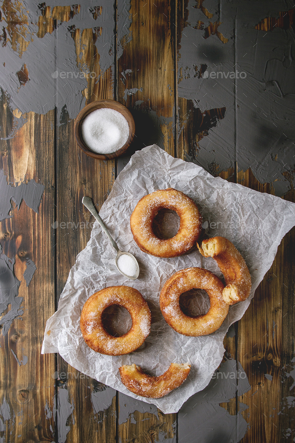 Puff pastry donuts cronuts - Stock Photo - Images